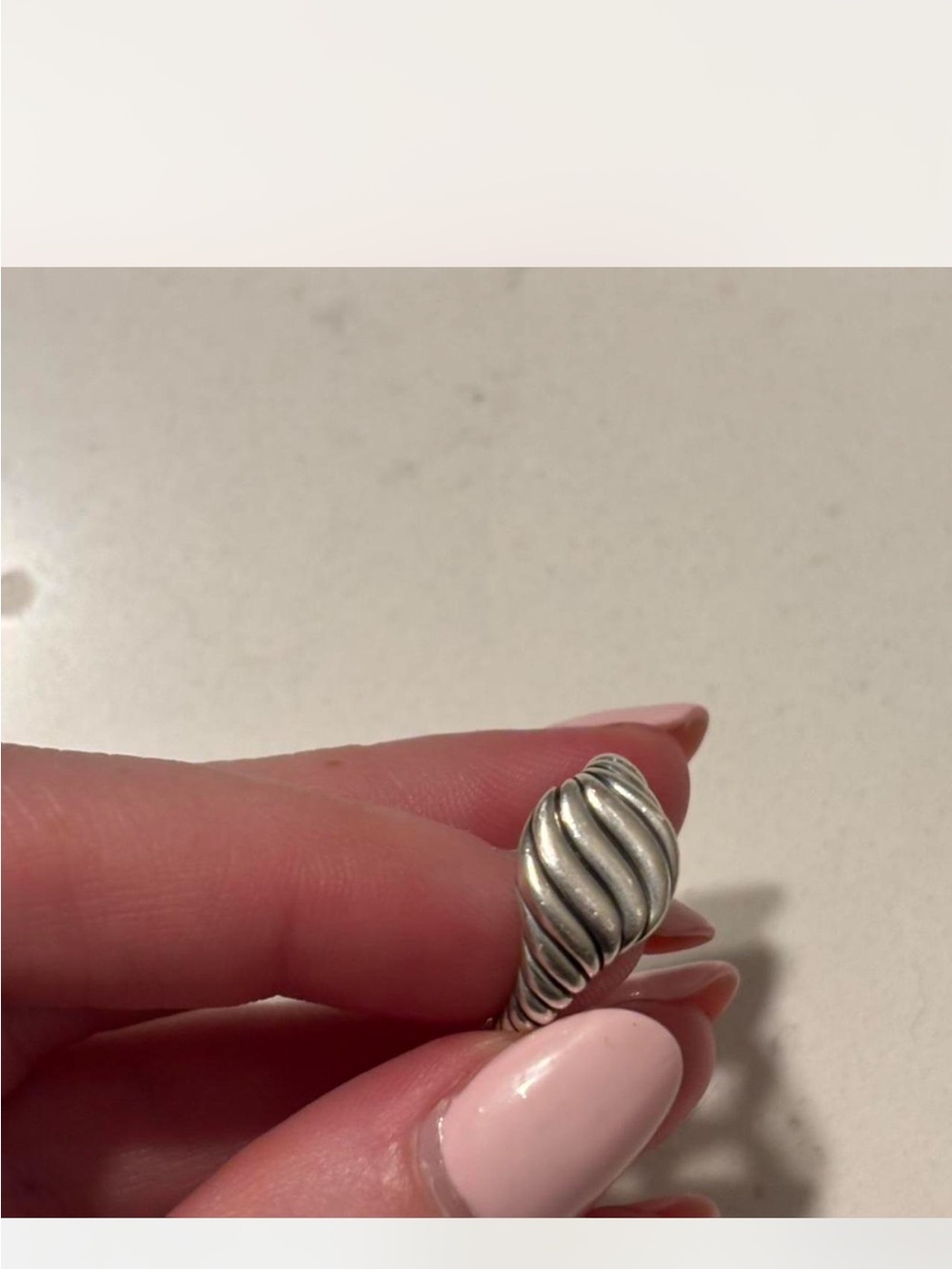 David Yurman sculpted pinky ring sz 4.5 never worn price firm